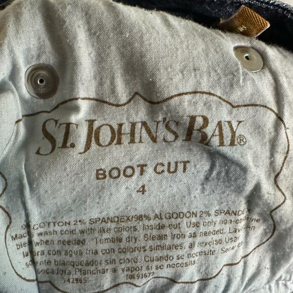 St. John’s Bay Women’s Dark Wash Boot Cut Jeans, Size 4, Pre-owned - Picture 4 of 4